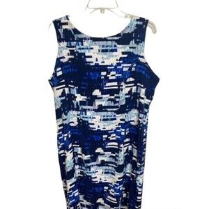 Mario Serrani Italy Sleeveless Sheath/Shift Dress Knee Length Sz 16 EUC